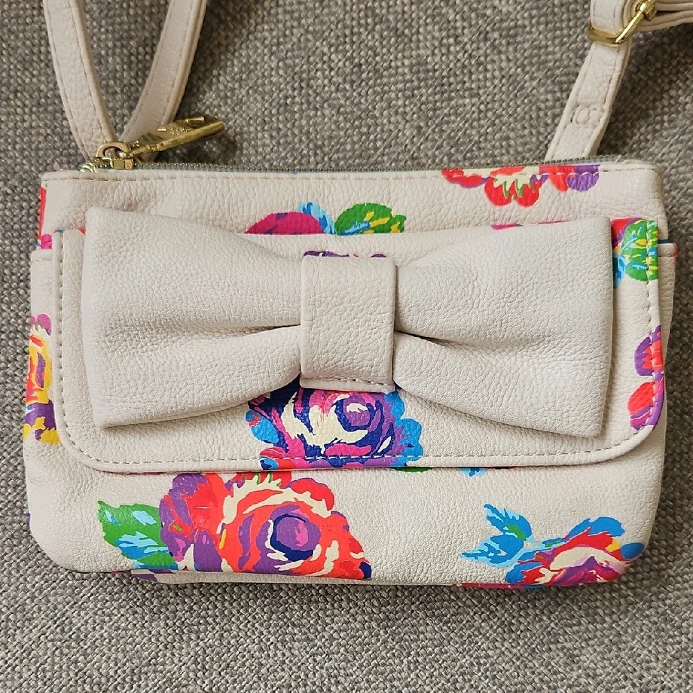 Betsey Johnson Cream and Multicolor Floral Crossbody Bag - Picture 4 of 14